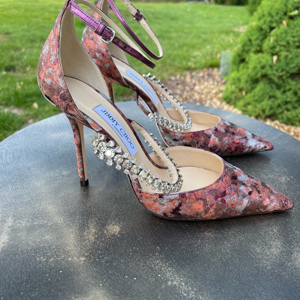 Jimmy Choo Bobbie Heel/Pump 100mm NEW brocade size 39